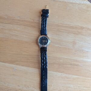 100FT Water Resistant Quartz Black and Gold Women's Watch